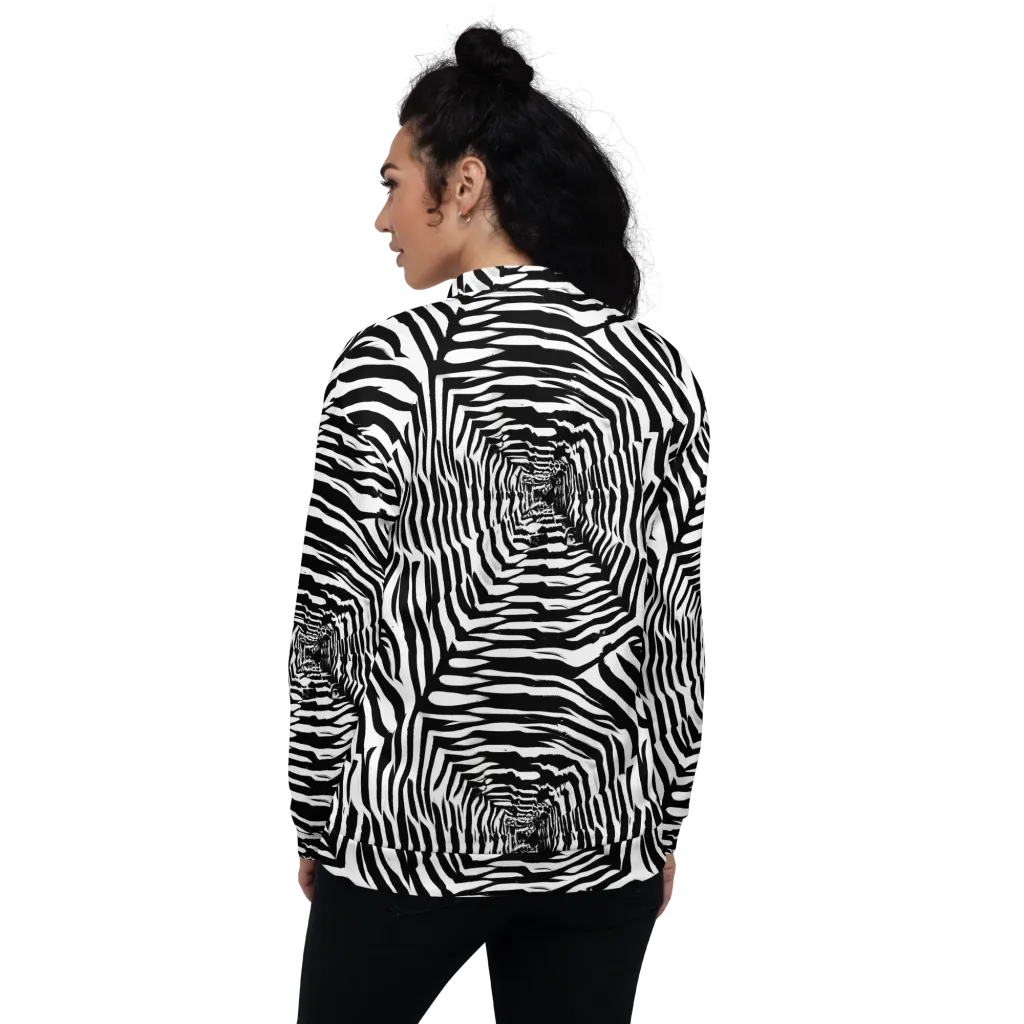 Shadowed Illusions on Bomber Jacket — Back