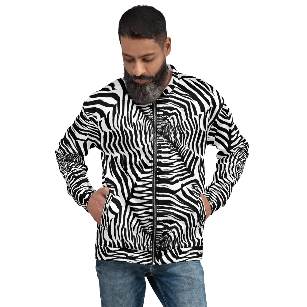 Shadowed Illusions on Bomber Jacket — Front