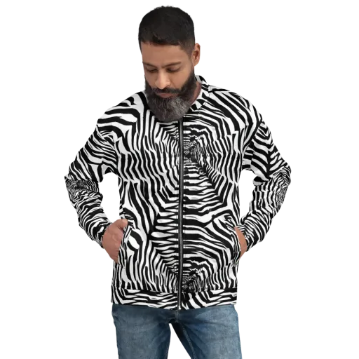 Shadowed Illusions on a Bomber Jacket