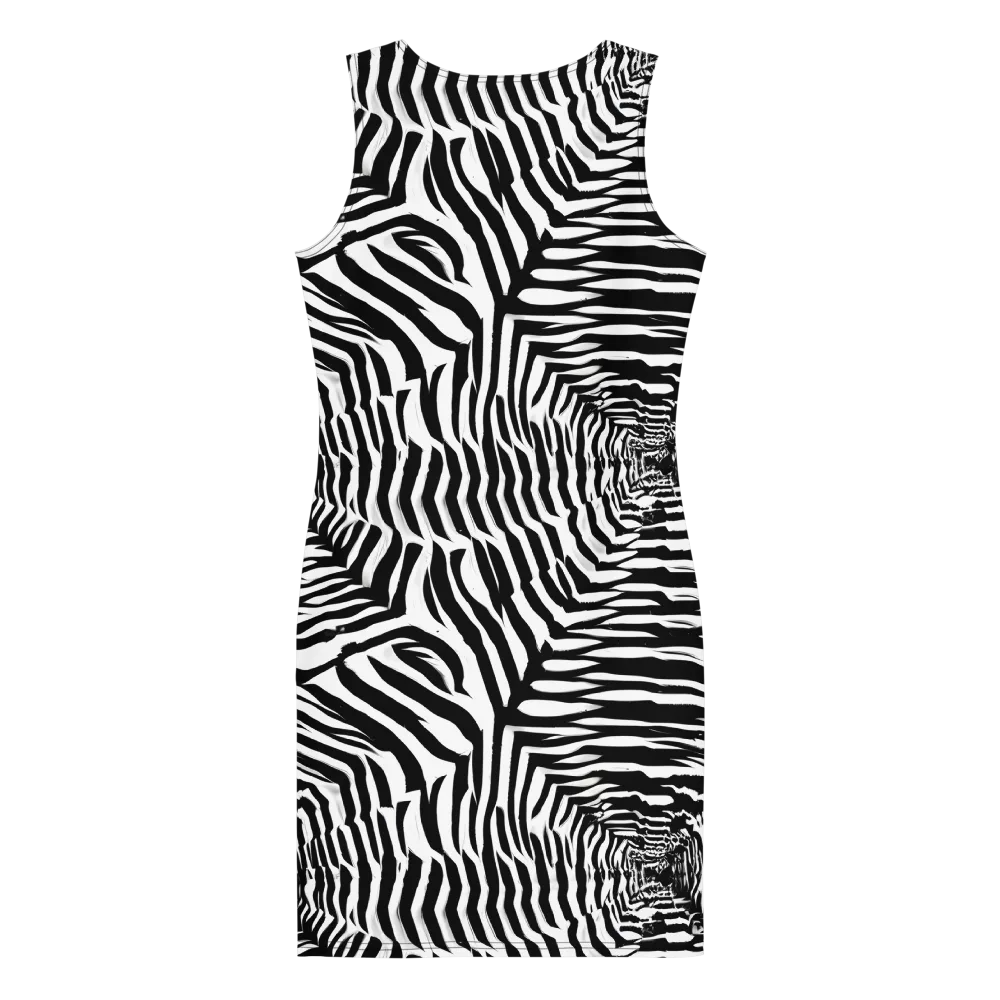 Shadowed Illusions on Bodycon Dress — Back