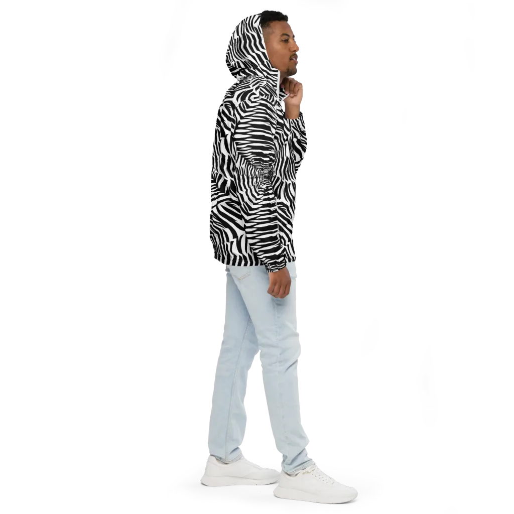 Shadowed Illusions on Men's Windbreaker — Right