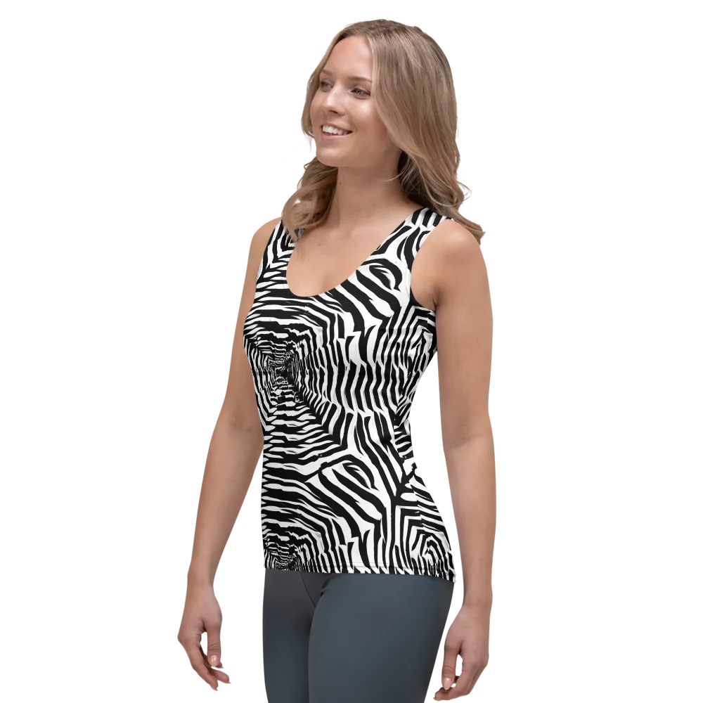 Shadowed Illusions on Women's Tank Top — Left Front