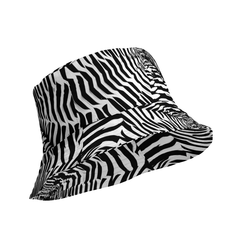 Shadowed Illusions on Reversible Bucket Hat — Product details Outside