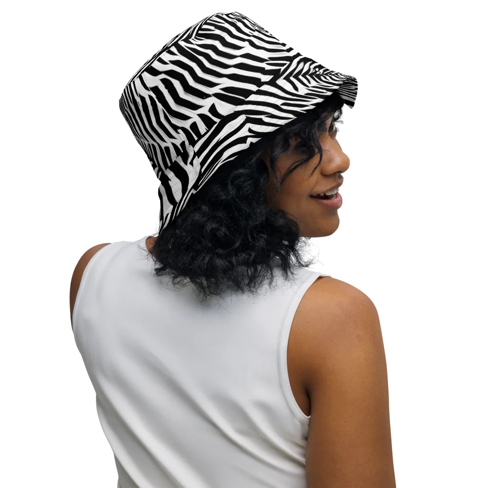 Shadowed Illusions on Reversible Bucket Hat — Right Outside