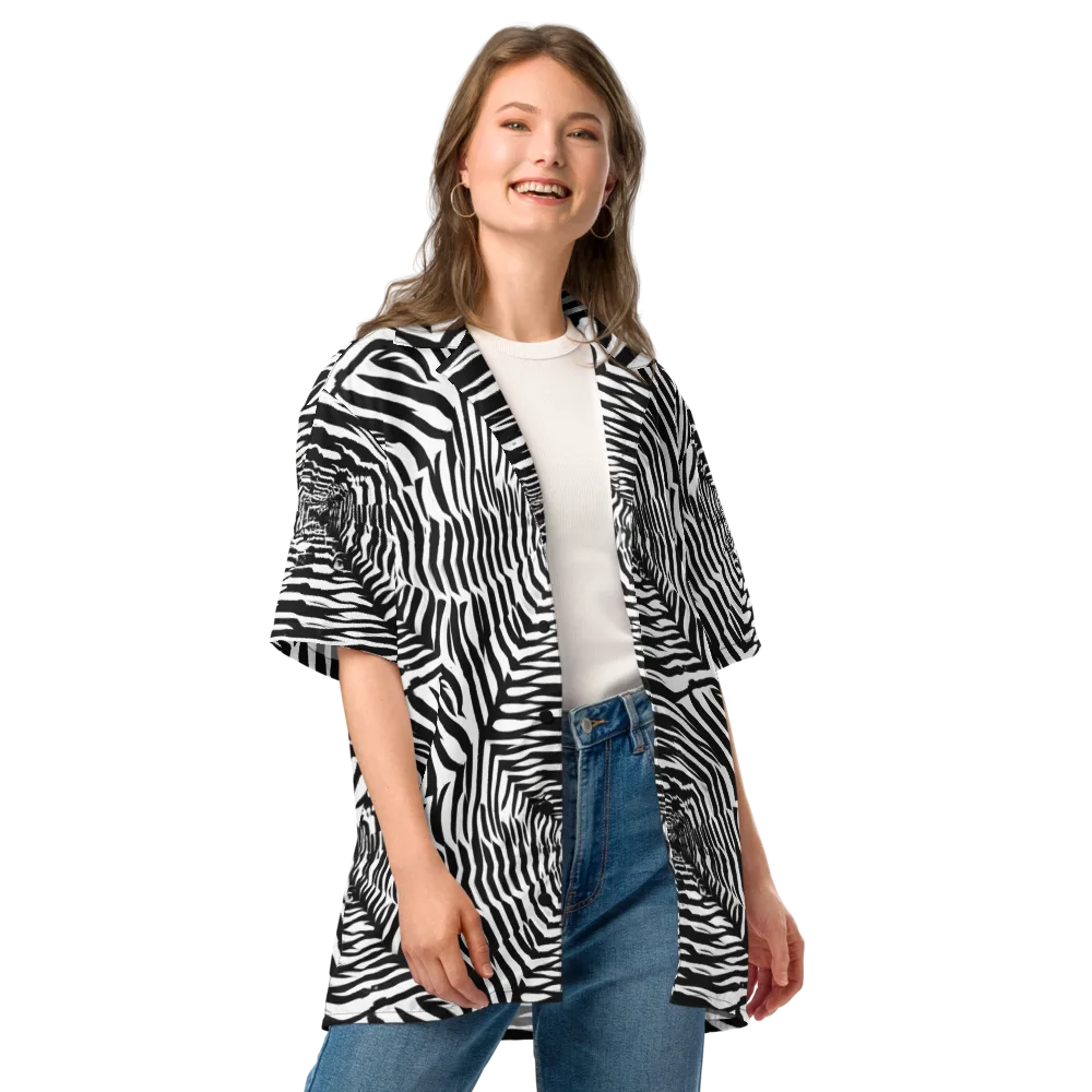 Shadowed Illusions on Button Shirt — Front