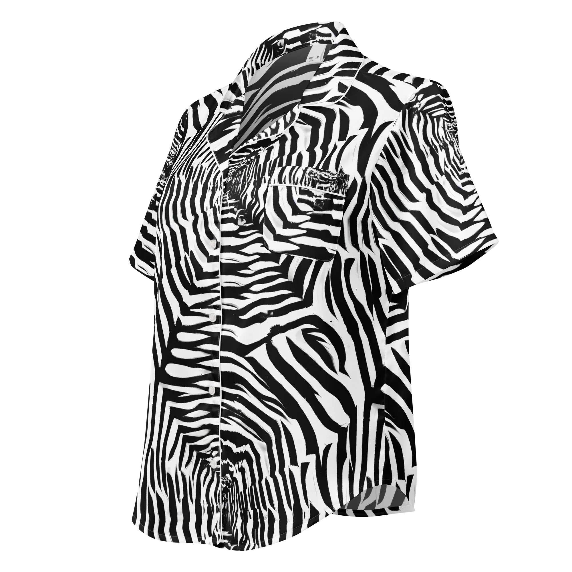 Shadowed Illusions on Women's Short Sleeve Pajama Top — Left Front
