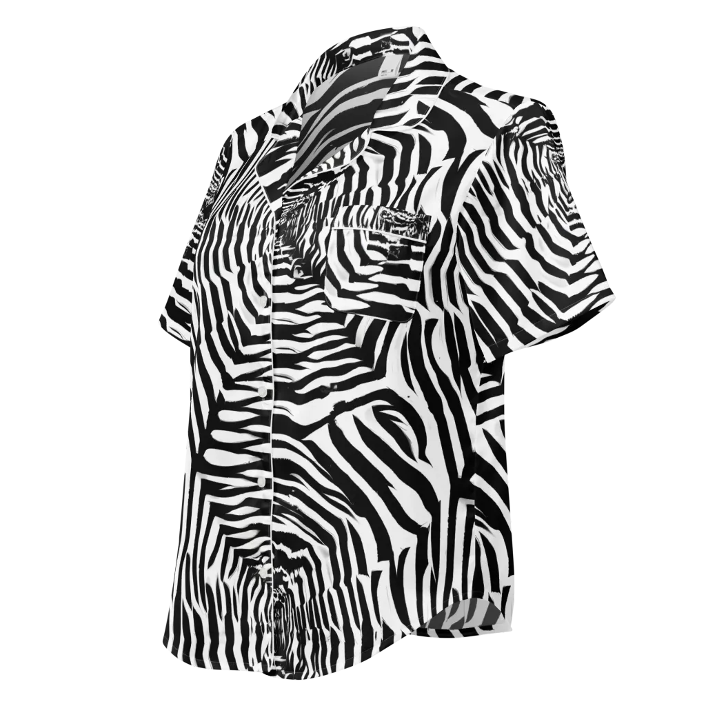 Shadowed Illusions on Women's Short Sleeve Pajama Top — Left Front