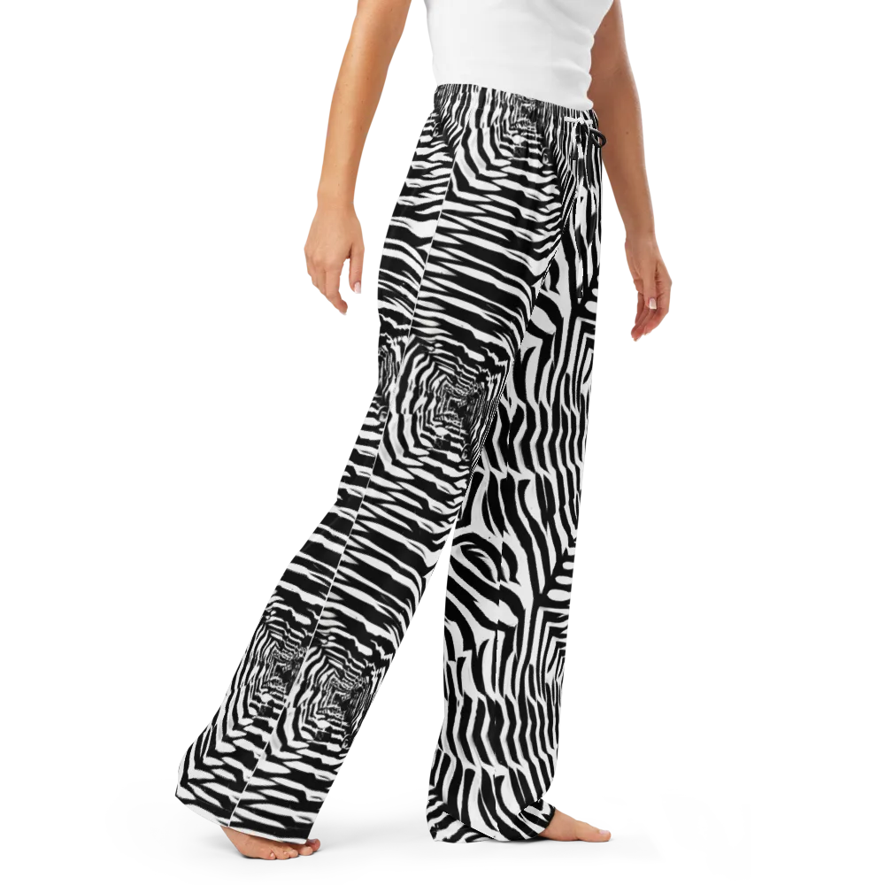 Shadowed Illusions on Women's Pajama Pants — Right Front