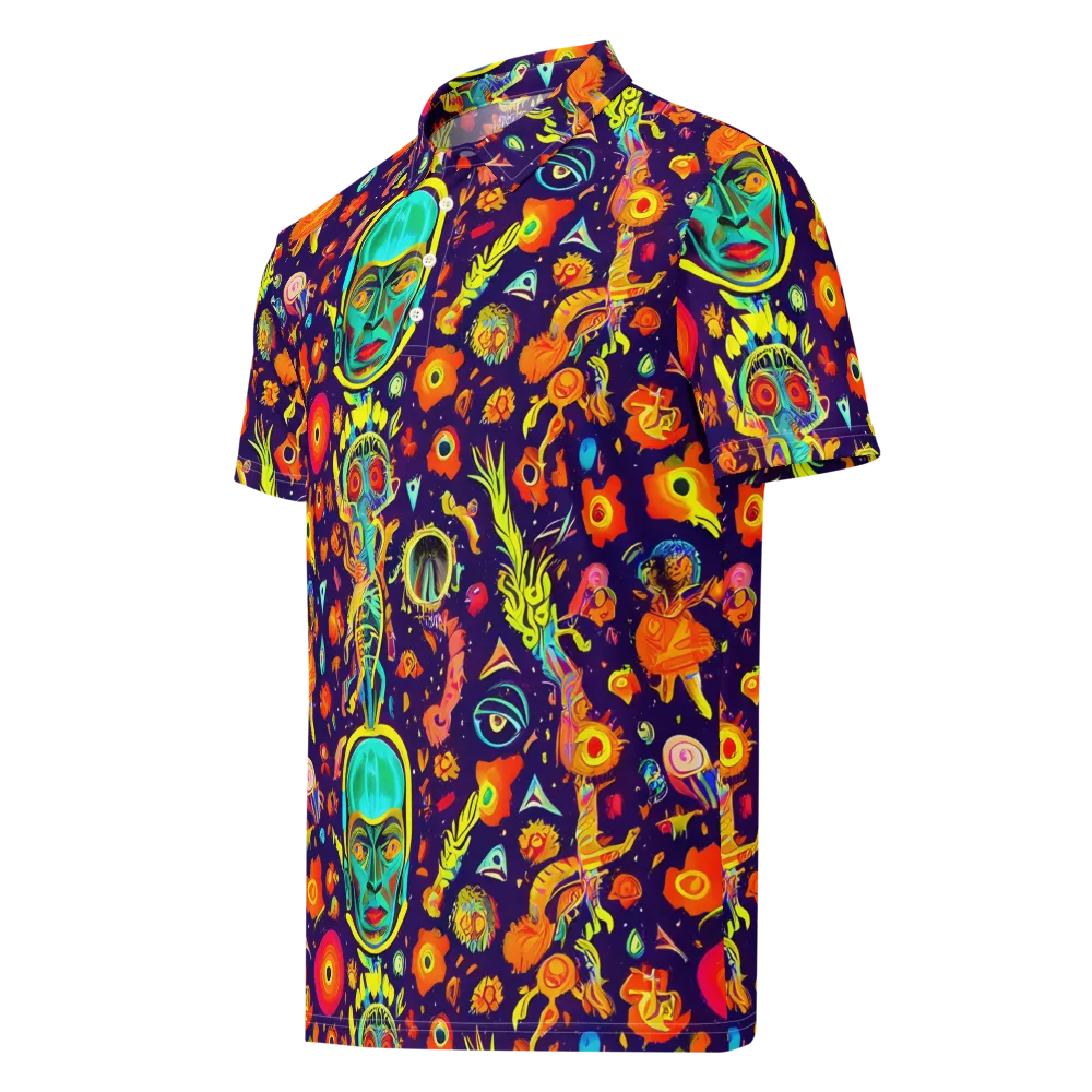 Celestial Quirk on Men's Slim Fit Polo Shirt — Left Front