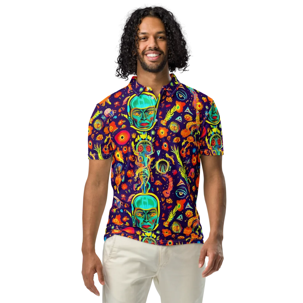 Celestial Quirk on Men's Slim Fit Polo Shirt — Front