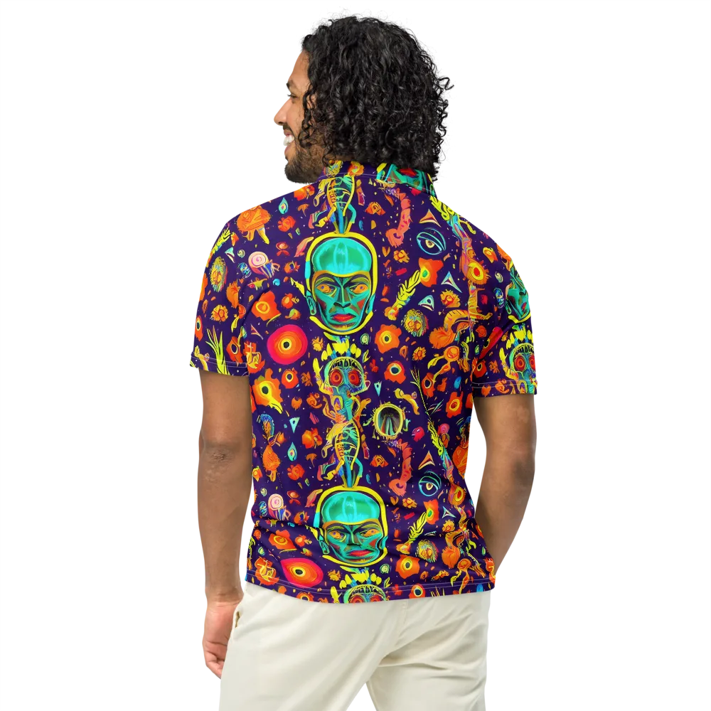 Celestial Quirk on Men's Slim Fit Polo Shirt — Back