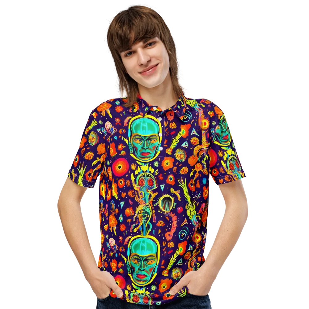 Celestial Quirk on Men's Slim Fit Polo Shirt — Front