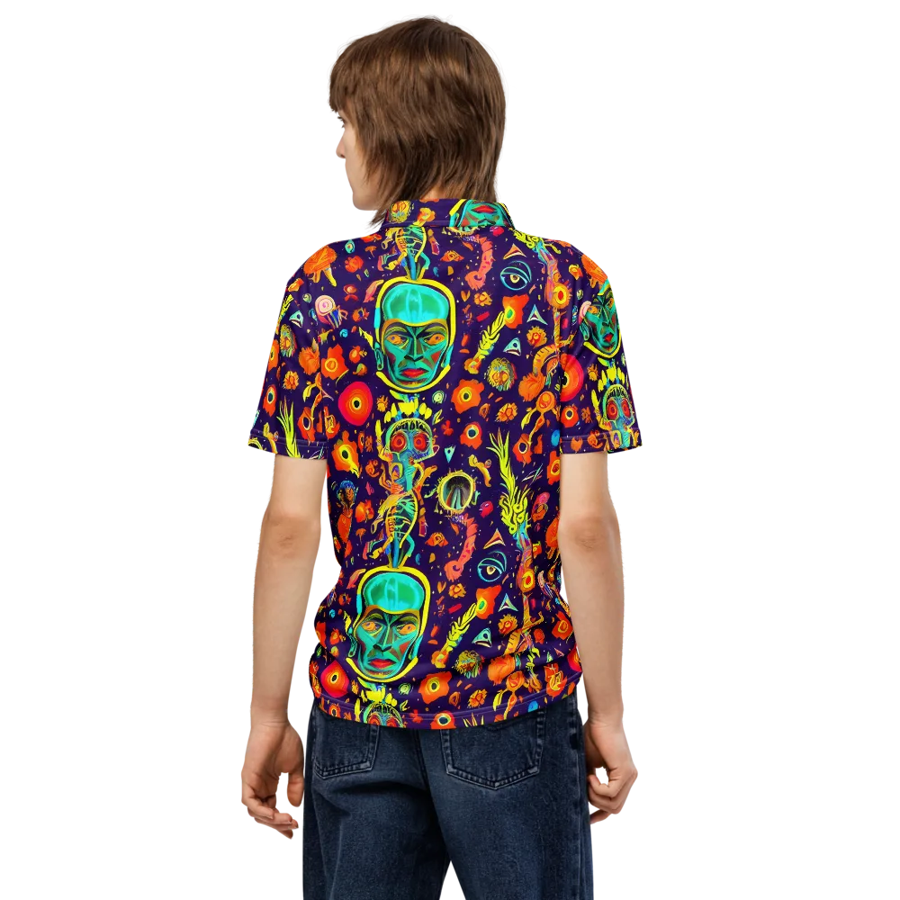 Celestial Quirk on Men's Slim Fit Polo Shirt — Back