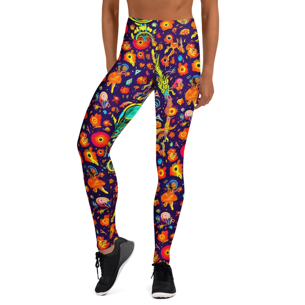 Celestial Quirk on Yoga Leggings — Front
