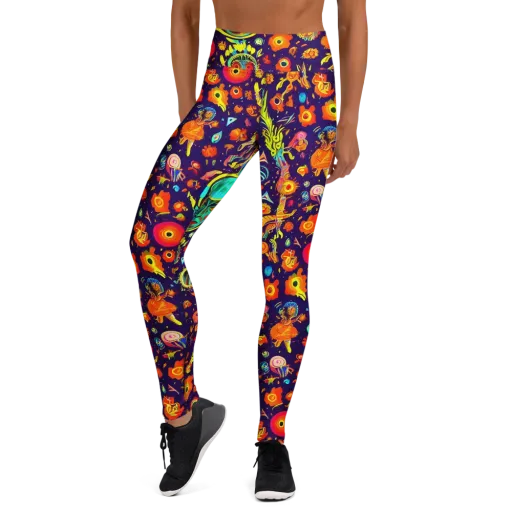 Celestial Quirk on a Yoga Leggings