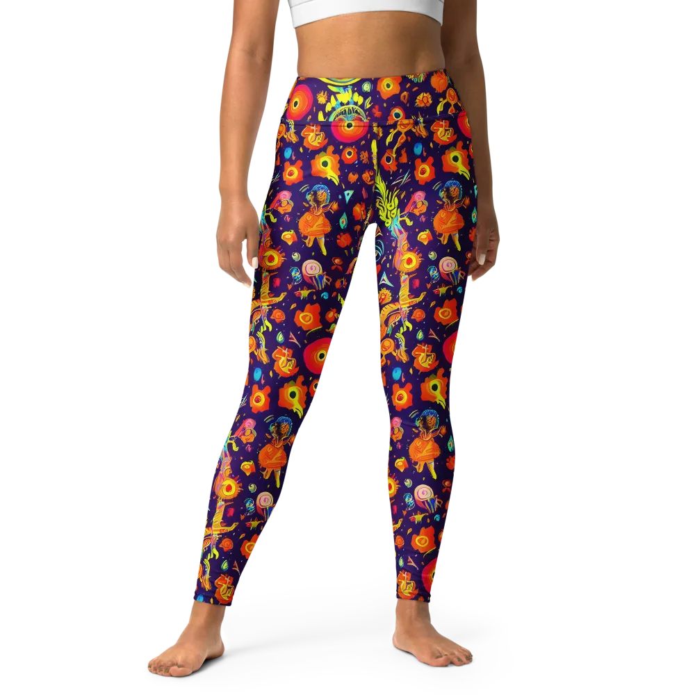 Celestial Quirk on Yoga Leggings — Front