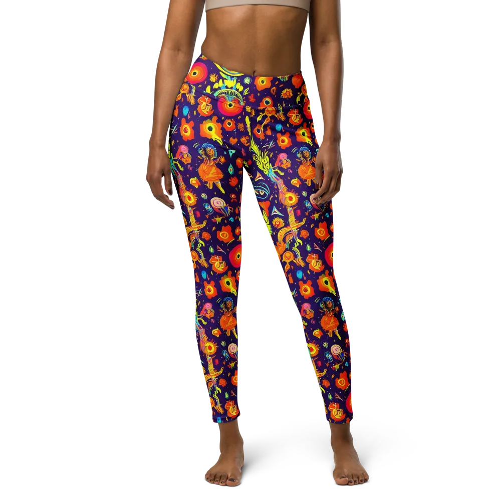 Celestial Quirk on Yoga Leggings — Front