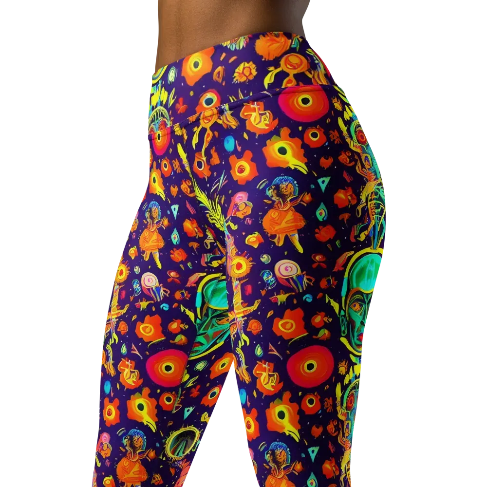 Celestial Quirk on Yoga Leggings — Left Front