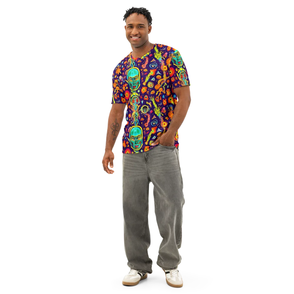 Celestial Quirk on Men's Cotton Crew Neck T-Shirt — Front