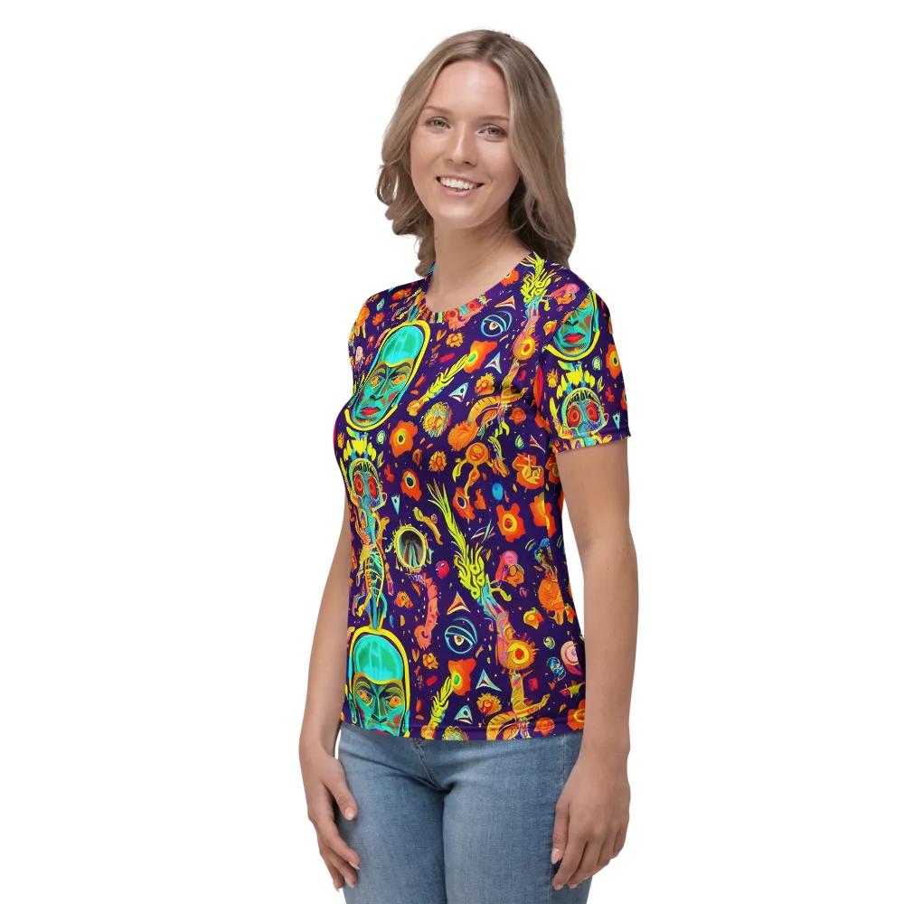 Celestial Quirk on Women's Crew Neck T-Shirt — Left