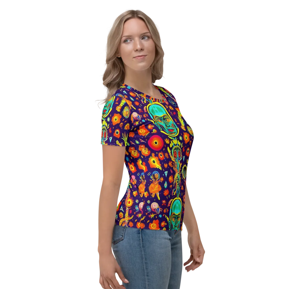 Celestial Quirk on Women's Crew Neck T-Shirt — Right
