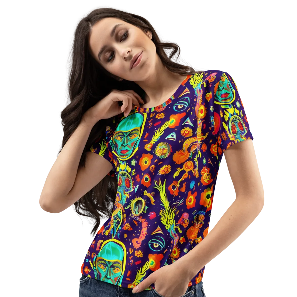 Celestial Quirk on Women's Crew Neck T-Shirt — Left Front