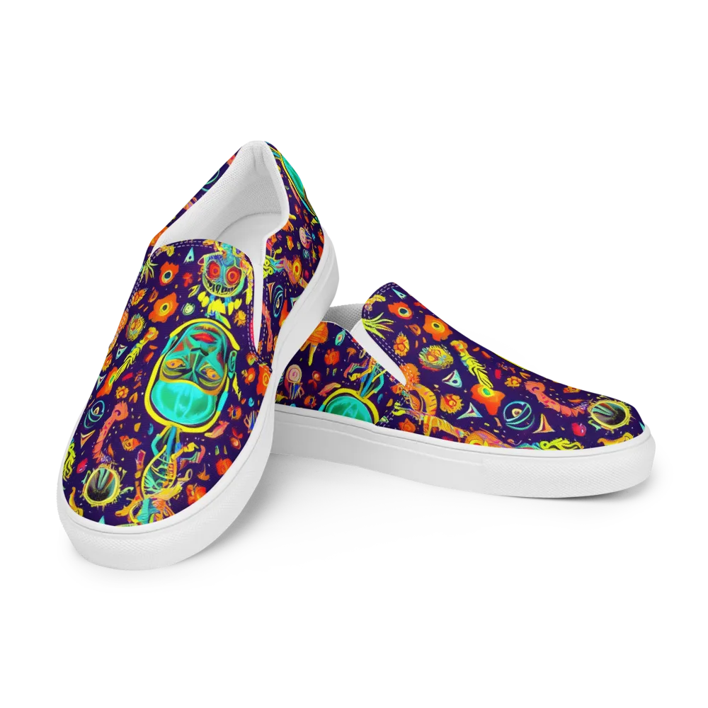 Celestial Quirk on Men's Slip-On Canvas Shoes — Left Front