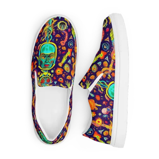 Celestial Quirk on a Men's Slip-On Canvas Shoes