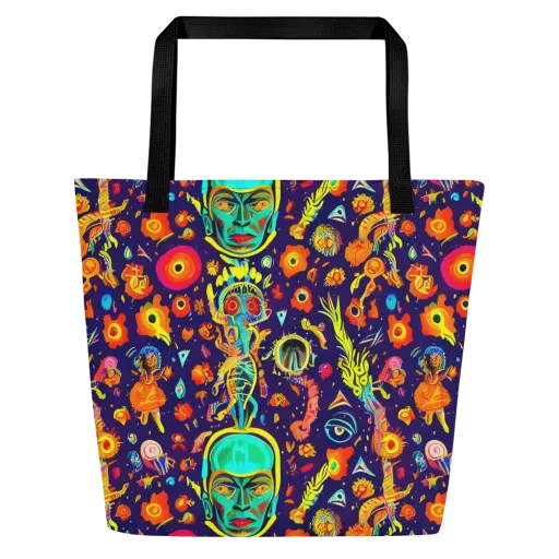 Celestial Quirk on a Large Tote Bag W/ Pocket