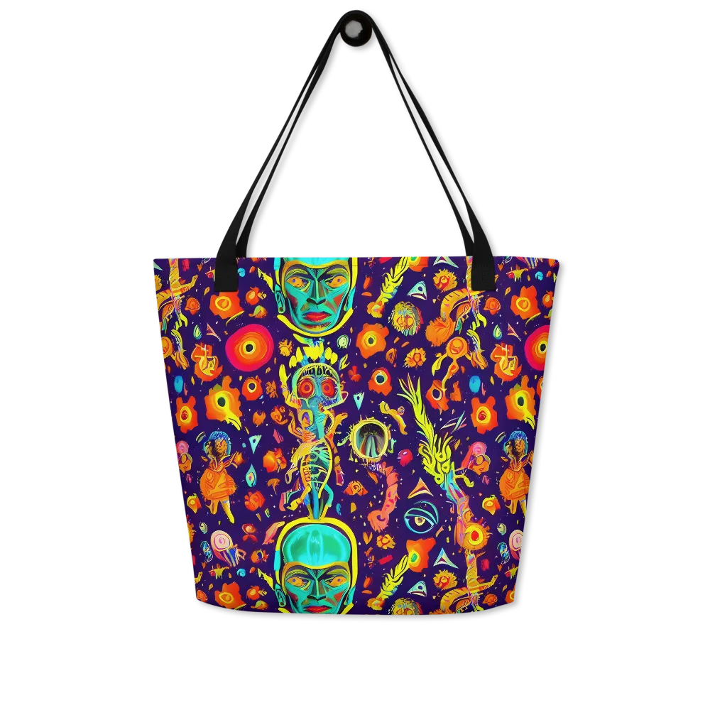 Celestial Quirk on Large Tote Bag W/ Pocket — Front