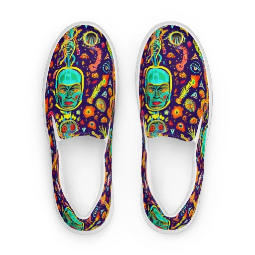 Celestial Quirk on a Women's Slip-On Canvas Shoes