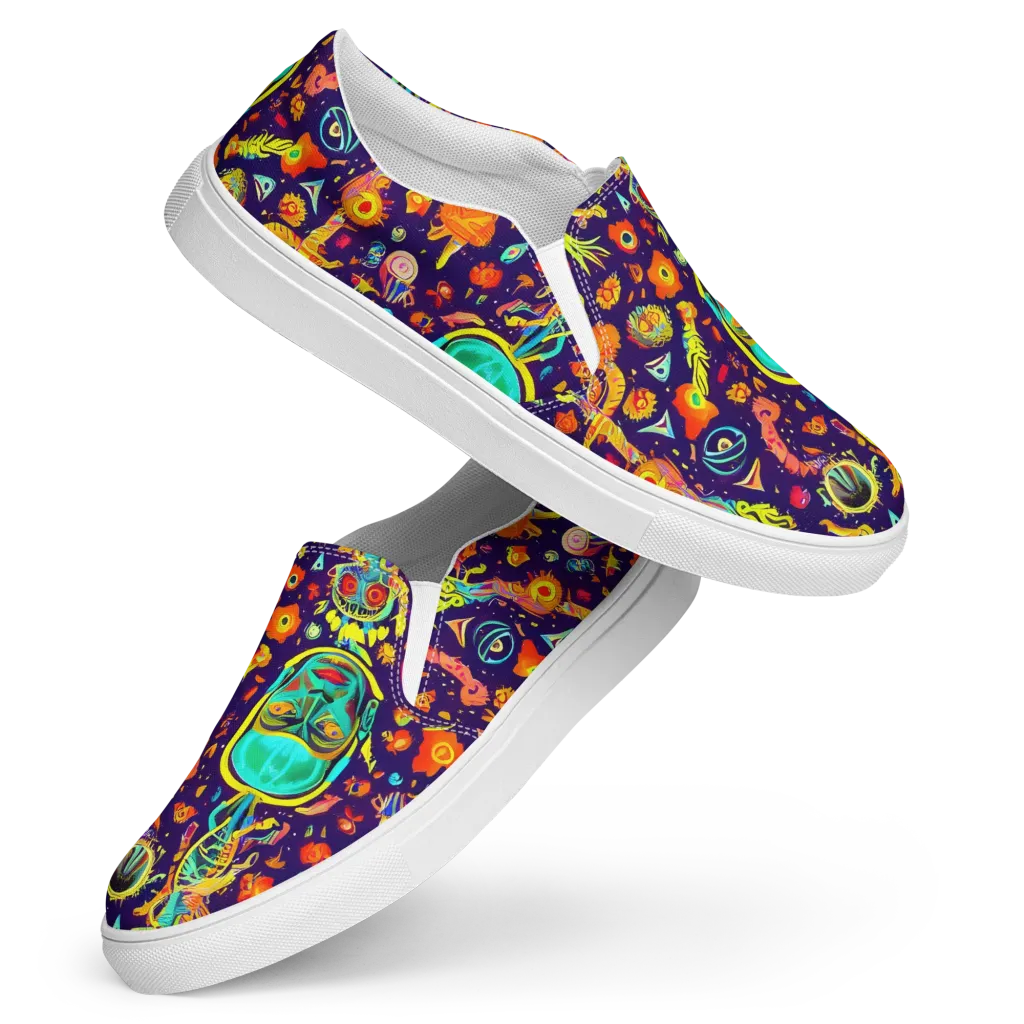 Celestial Quirk on Women's Slip-On Canvas Shoes — Front