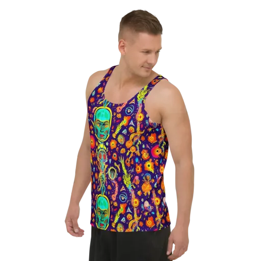 Celestial Quirk on a Men's Tank Top