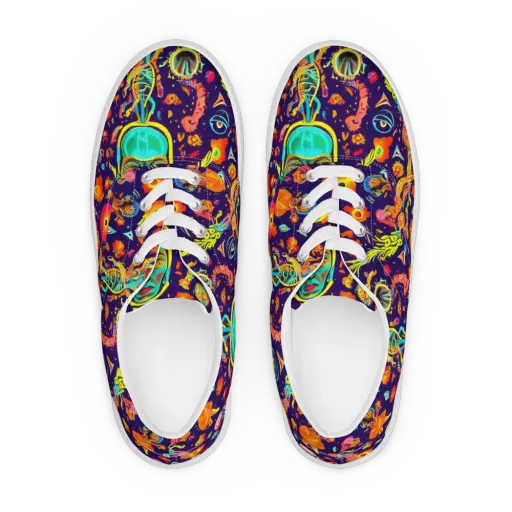 Celestial Quirk on a Men's Lace-Up Canvas Shoes