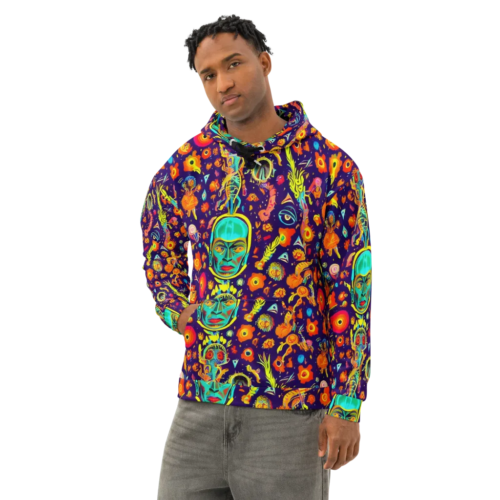 Celestial Quirk on Cotton Hoodie — Left Front