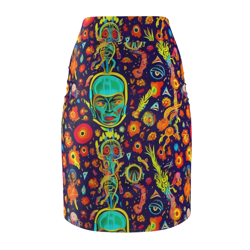 Celestial Quirk on Pencil Skirt — Back
