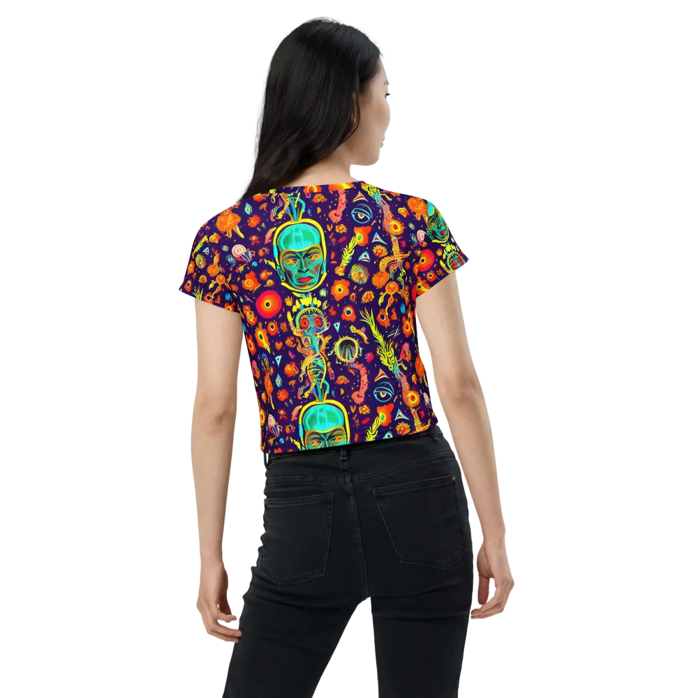 Celestial Quirk on Crop Tee — Back