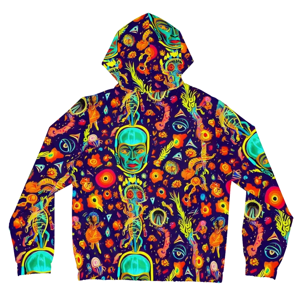 Celestial Quirk on Women's Full-Zip Hoodie — Back