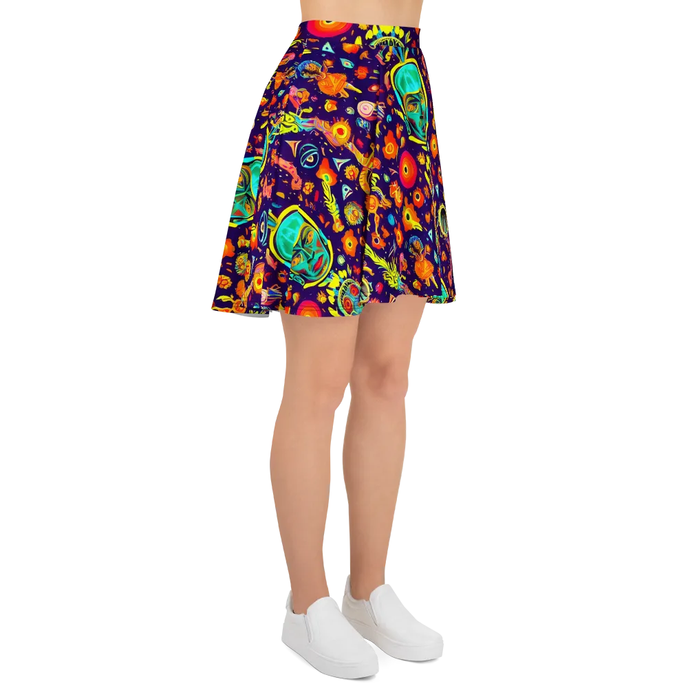Celestial Quirk on Skater Skirt — Right