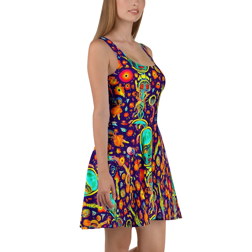 Celestial Quirk on Skater Dress — Right