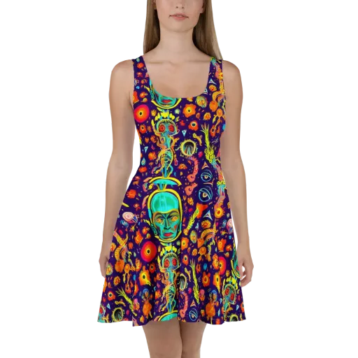 Celestial Quirk on a Skater Dress