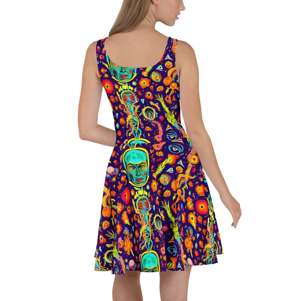 Celestial Quirk on Skater Dress — Back