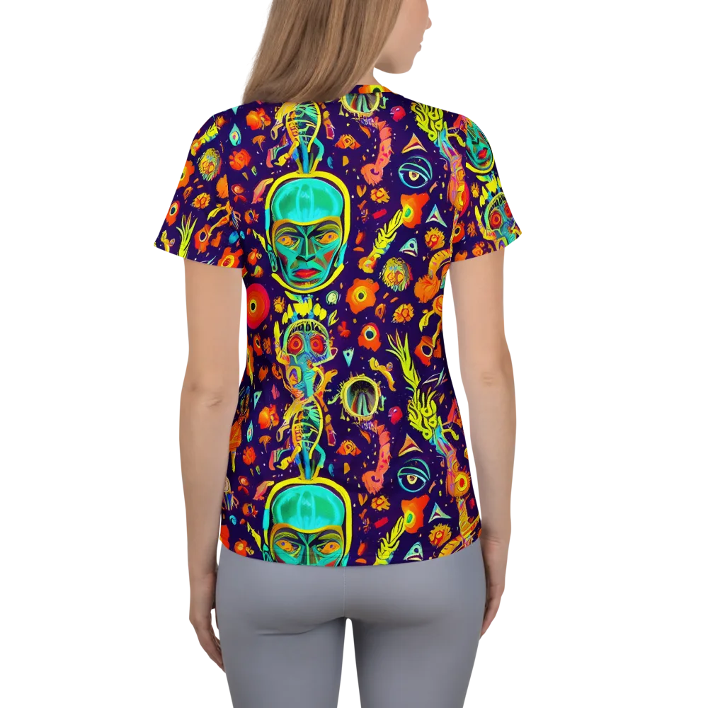 Celestial Quirk on Women's Athletic T-Shirt — Back