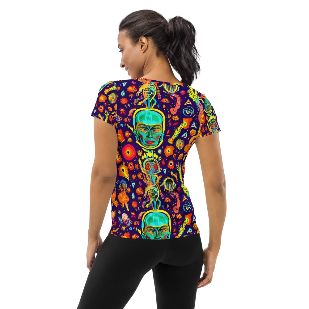 Celestial Quirk on Women's Athletic T-Shirt — Back
