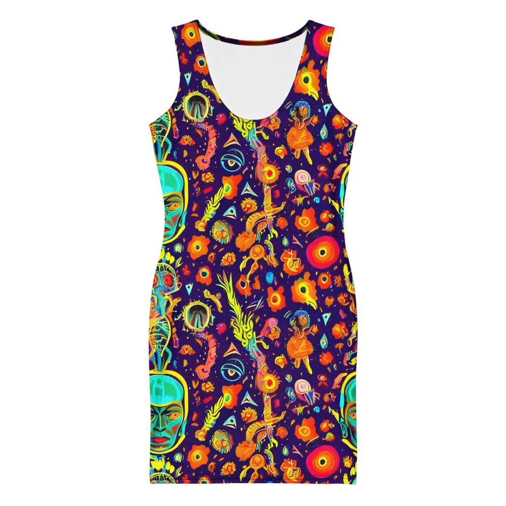 Celestial Quirk on Bodycon Dress — Front
