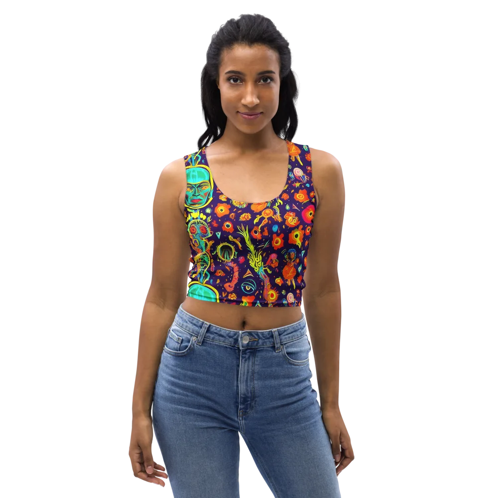 Celestial Quirk on Crop Top — Front