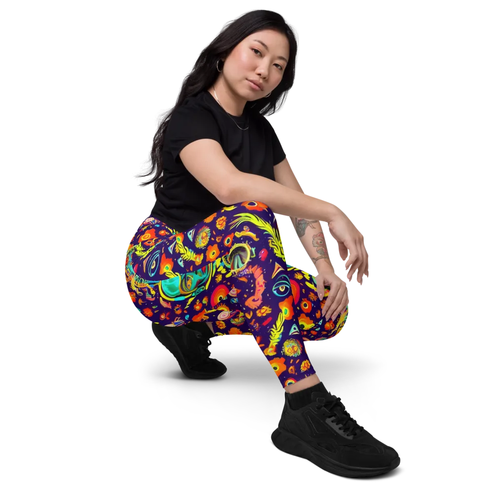 Celestial Quirk on Leggings with Pockets — Right Front