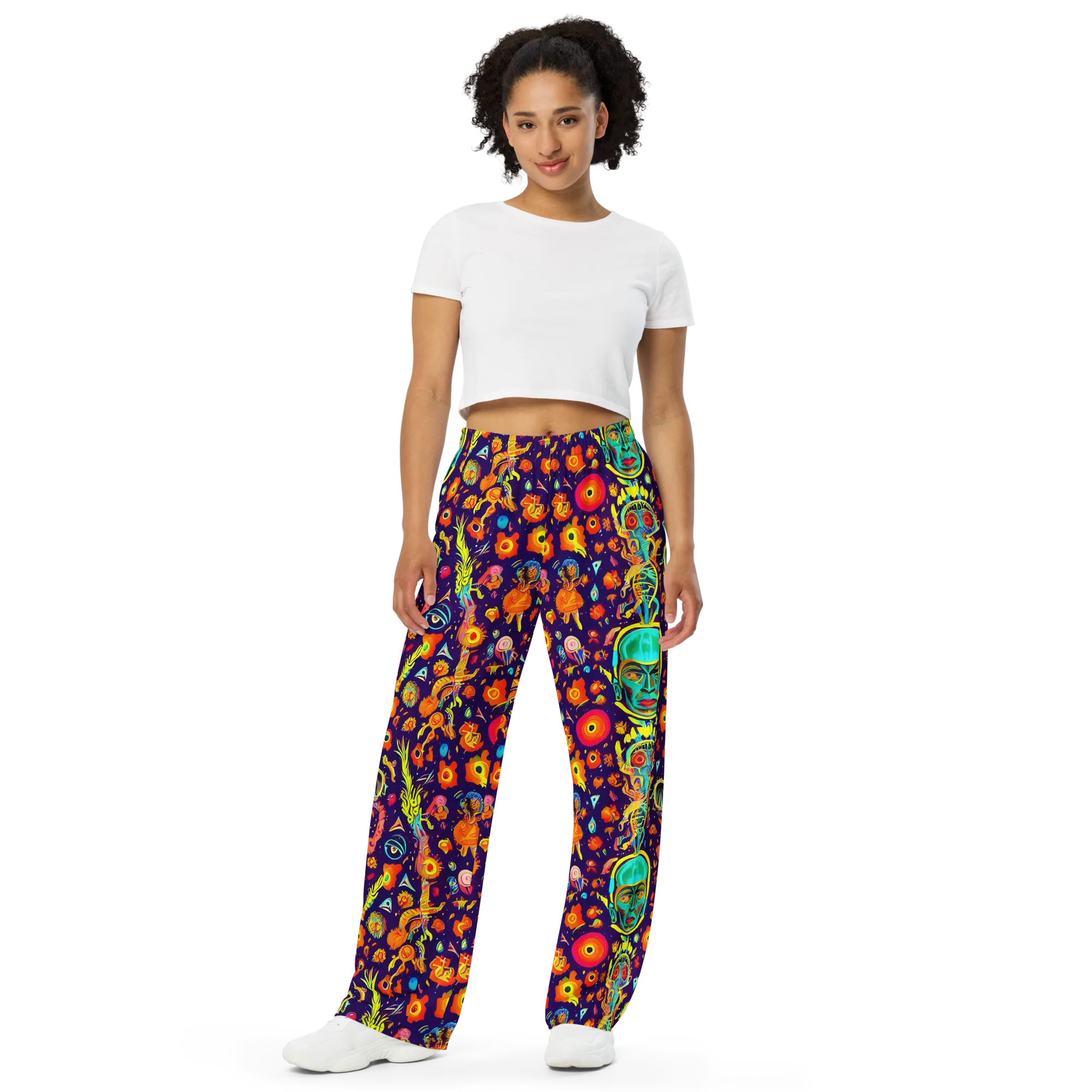 Celestial Quirk on Wide-Leg Pants — Front