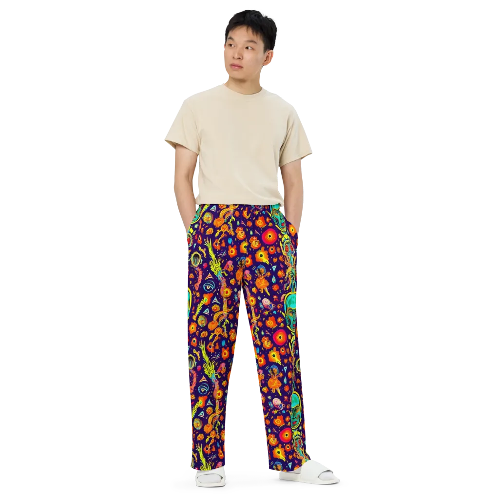 Celestial Quirk on Wide-Leg Pants — Front