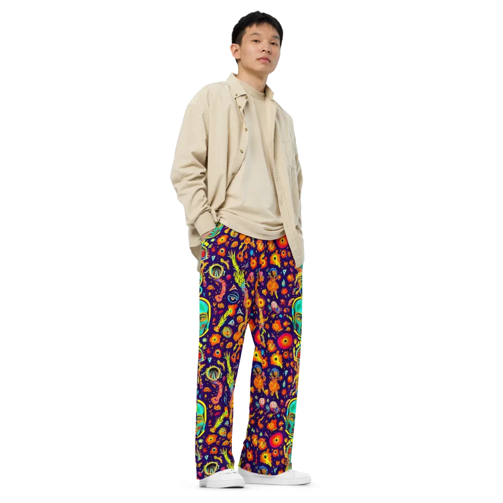 Celestial Quirk on Wide-Leg Pants — Right Front